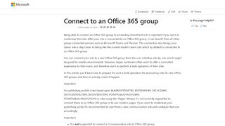 
                            8. Connect to an Office 365 group | Microsoft Docs