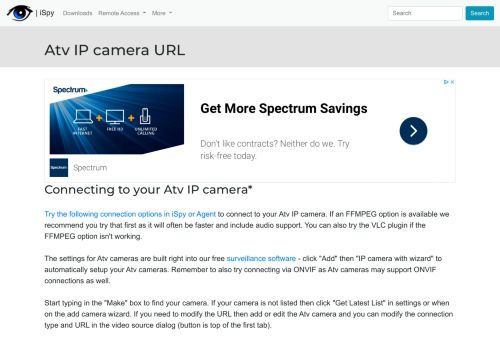 
                            13. Connect to Atv IP cameras