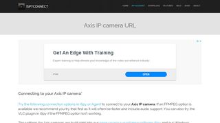 
                            3. Connect to Axis IP cameras