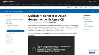 
                            8. Connect to Azure Government with Azure CLI | Microsoft Docs