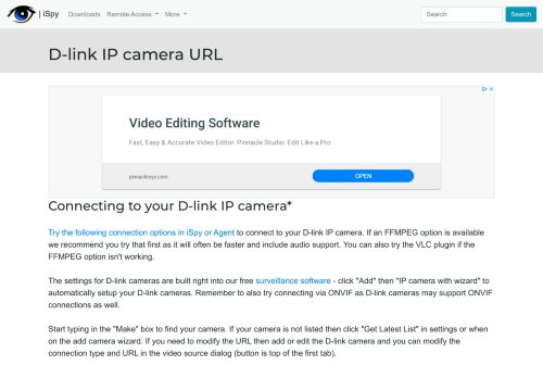 
                            13. Connect to D-link IP cameras