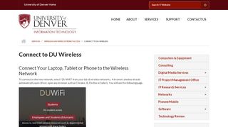 
                            10. Connect to DU Wireless | INFORMATION TECHNOLOGY