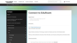 
                            9. Connect to EduRoam | Chalmers studentportal
