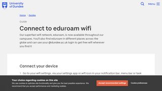 
                            13. Connect To Eduroam Wifi : It : University of Dundee