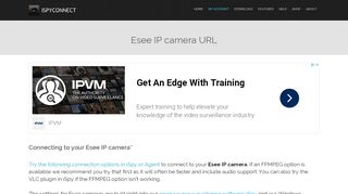 
                            8. Connect to Esee IP cameras