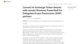 
                            3. Connect to Exchange Online tenants with remote Windows ...