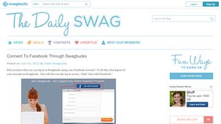 
                            5. Connect To Facebook Through Swagbucks – The Daily Swag