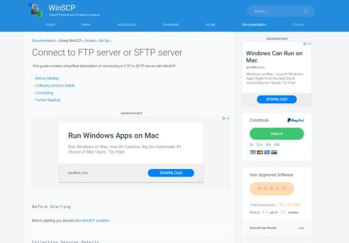 
                            12. Connect to FTP server or SFTP server :: WinSCP