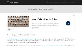 
                            10. Connect to Geovision IP cameras