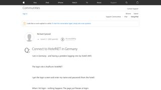 
                            3. Connect to HotelNET in Germany - Apple Community - Apple Discussions