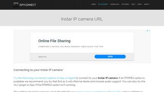
                            13. Connect to Instar IP cameras
