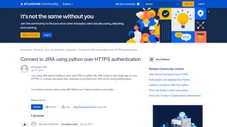 
                            3. Connect to JIRA using python over HTTPS authentica...