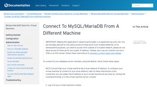 
                            4. Connect to MySQL/MariaDB from a different machine