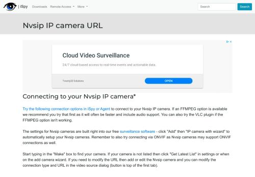 
                            5. Connect to Nvsip IP cameras
