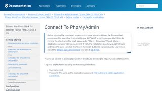 
                            11. Connect to phpMyAdmin - Bitnami Documentation