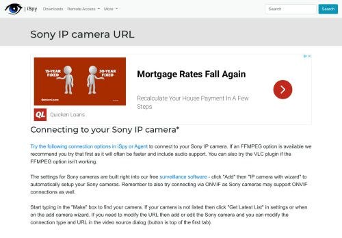 
                            10. Connect to Sony IP cameras