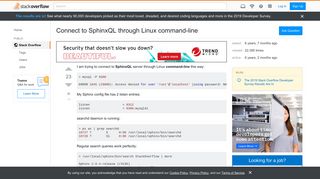 
                            7. Connect to SphinxQL through Linux command-line - Stack Overflow