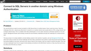 
                            4. Connect to SQL Servers in another domain using ... - MS SQL Tips