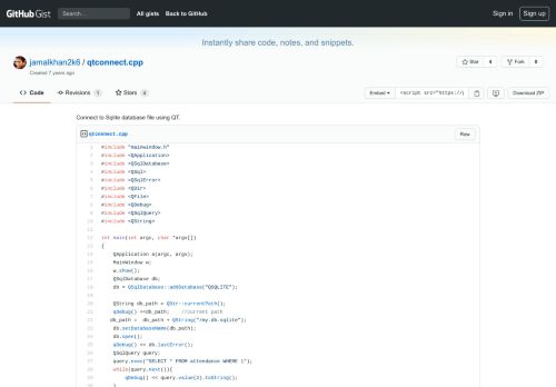 
                            10. Connect to Sqlite database file using QT. · GitHub