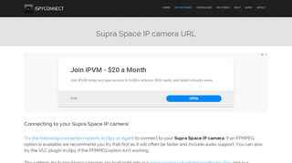 
                            9. Connect to Supra Space IP cameras