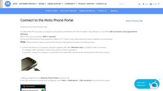
                            2. Connect to the Moto Phone Portal - Motorola Support - US