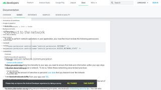 
                            6. Connect to the network | Android Developers