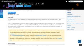 
                            5. Connect to Visual Studio Team Services with Power BI | Azure ...