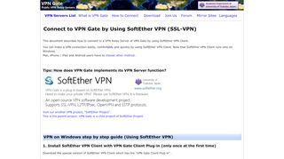 
                            9. Connect to VPN Gate by Using SoftEther VPN (SSL-VPN)