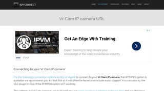 
                            2. Connect to Vr Cam IP cameras