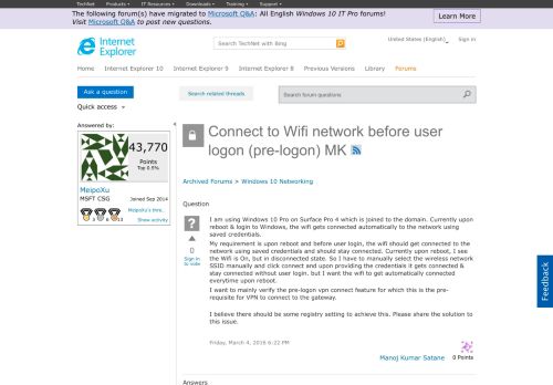 
                            4. Connect to Wifi network before user logon (pre-logon) MK - Microsoft