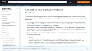
                            4. Connect to Your Container Instance - Amazon Elastic Container Service