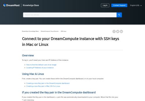 
                            2. Connect to your instance with SSH keys in Mac or Linux – DreamHost