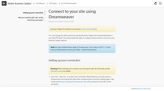 
                            5. Connect to your site using Dreamweaver - Business Catalyst Support
