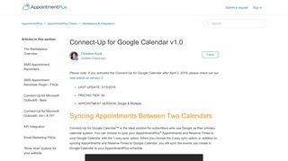 
                            3. Connect-Up for Google Calendar – AppointmentPlus