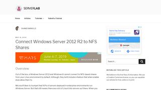 
                            2. Connect Windows Server 2012 R2 to NFS Shares - Serverlab