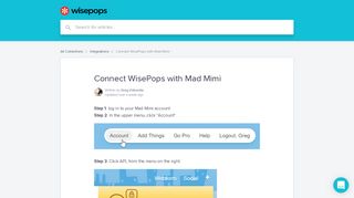 
                            8. Connect WisePops with Mad Mimi | WisePops Help Center