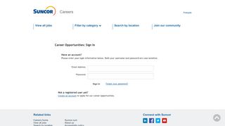 
                            3. Connect with Suncor - Career Opportunities: Sign In