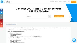 
                            12. Connect your 1and1 domain to your SITE123 website | Support Center ...