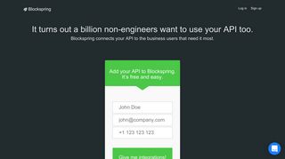 
                            6. Connect your API to business users – Blockspring