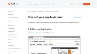 
                            10. Connect your app to Amazon - Auth0