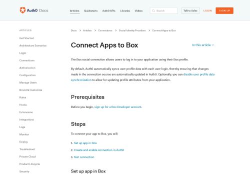 
                            13. Connect your app to Box - Auth0