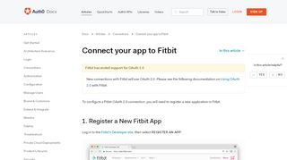 
                            13. Connect your app to Fitbit - Auth0