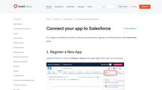 
                            10. Connect your app to Salesforce - Auth0