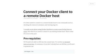 
                            5. Connect your Docker client to a remote Docker host - Kevin Kuszyk