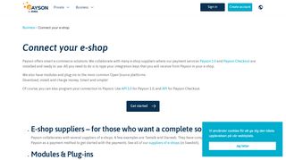 
                            3. Connect your e-shop | Payson AB