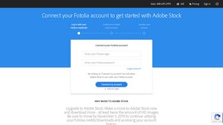 
                            7. Connect your Fotolia account to get started with Adobe Stock