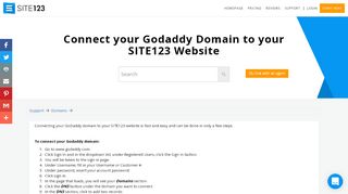 
                            10. Connect your godaddy domain to your SITE123 website - SITE123