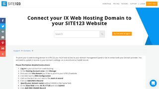 
                            11. Connect your ix web hosting domain to your SITE123 website - SITE123