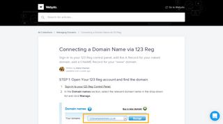 
                            10. Connecting a Domain Name via 123 Reg | Webydo Knowledge Base