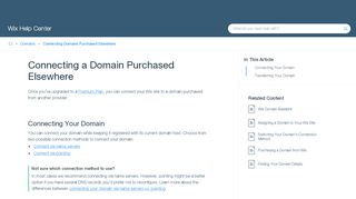 
                            4. Connecting a Domain Purchased Elsewhere | Help Center | ...